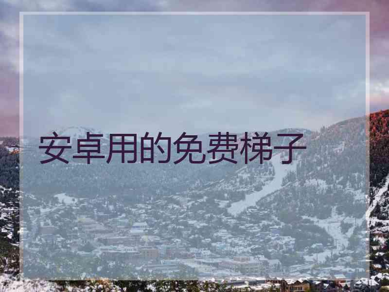 安卓用的免费梯子