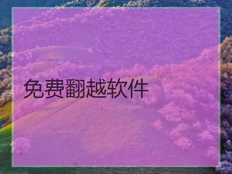 免费翻越软件