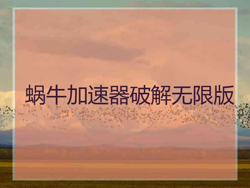 蜗牛加速器破解无限版