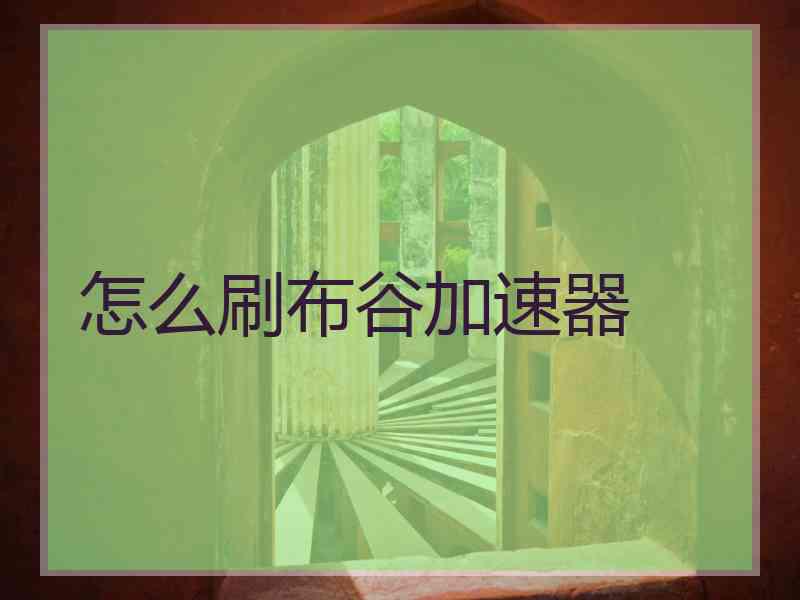 怎么刷布谷加速器