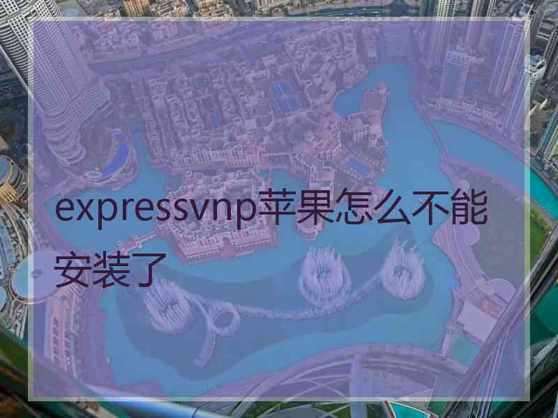 expressvnp苹果怎么不能安装了