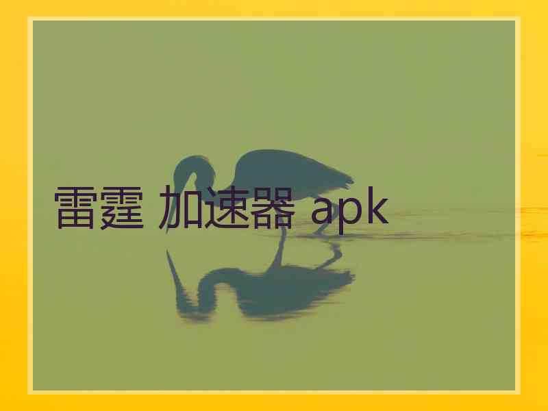 雷霆 加速器 apk