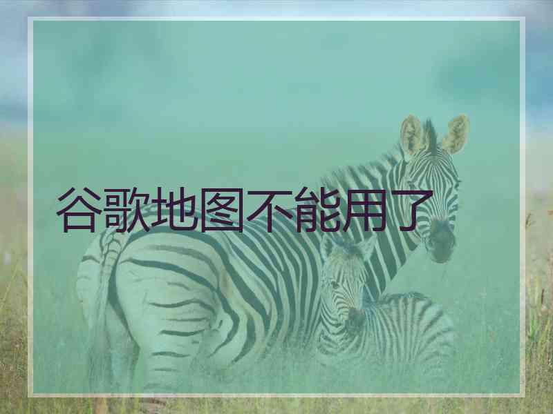 谷歌地图不能用了