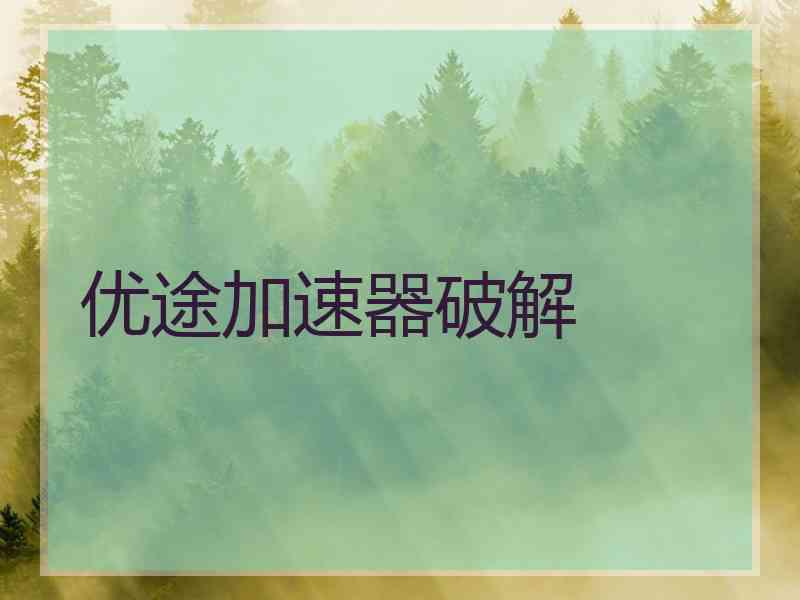 优途加速器破解