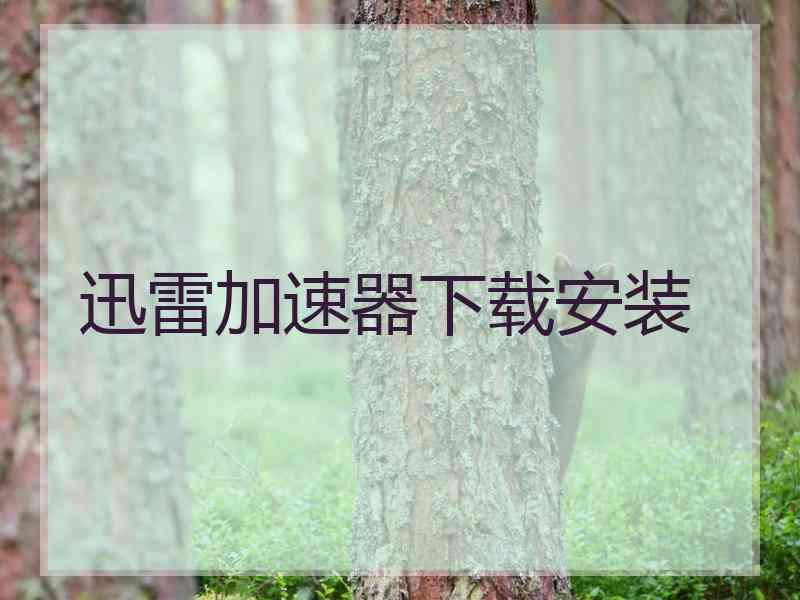 迅雷加速器下载安装