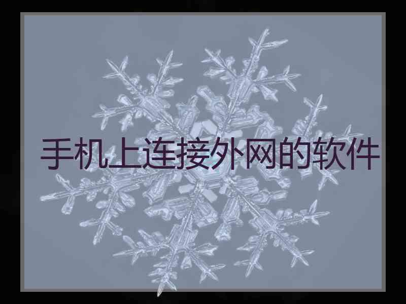 手机上连接外网的软件