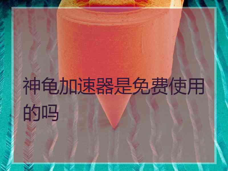 神龟加速器是免费使用的吗