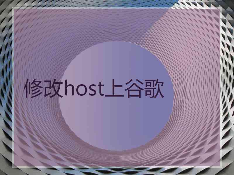 修改host上谷歌