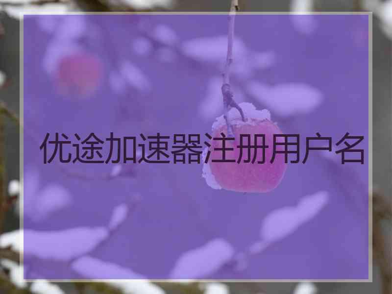 优途加速器注册用户名