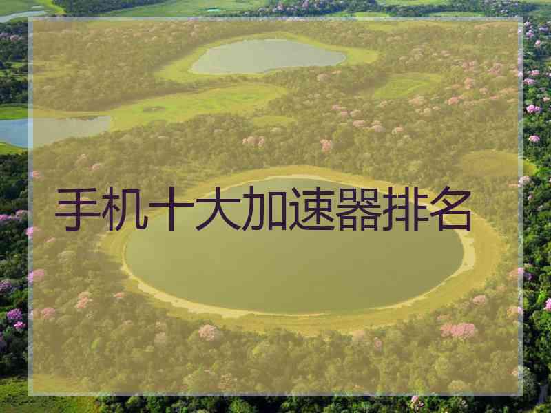 手机十大加速器排名