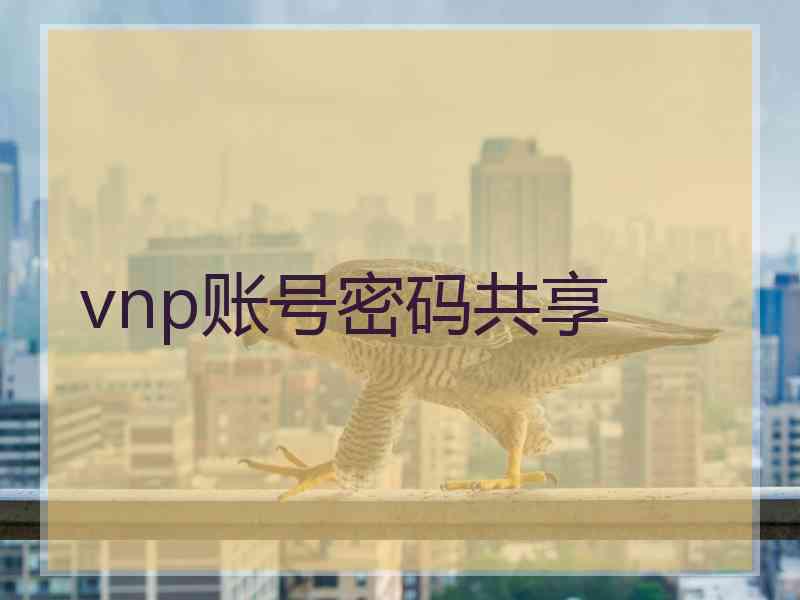 vnp账号密码共享