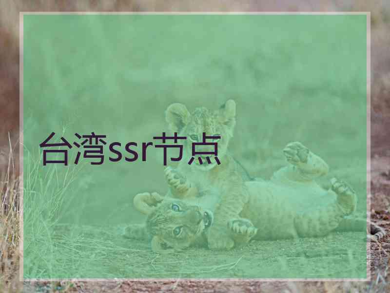 台湾ssr节点