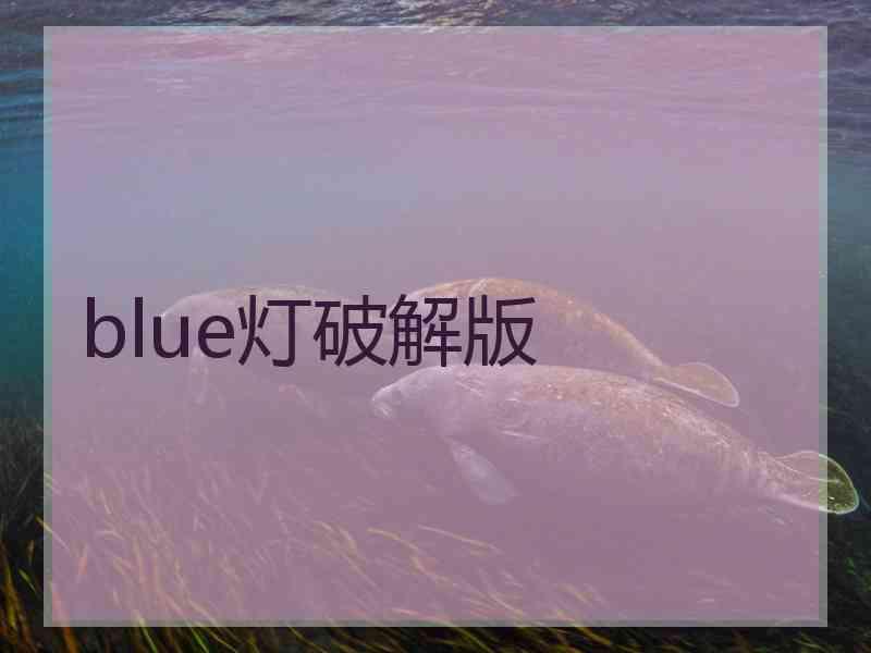 blue灯破解版