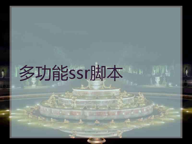 多功能ssr脚本