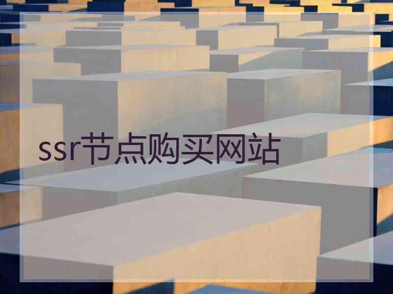 ssr节点购买网站