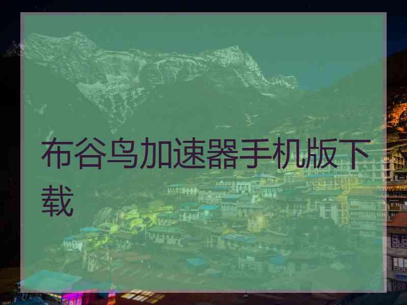布谷鸟加速器手机版下载