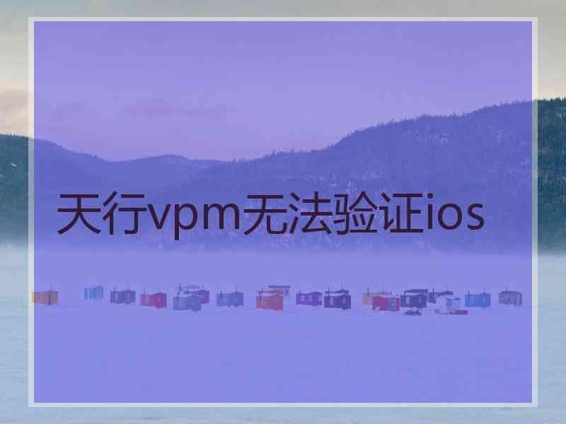 天行vpm无法验证ios