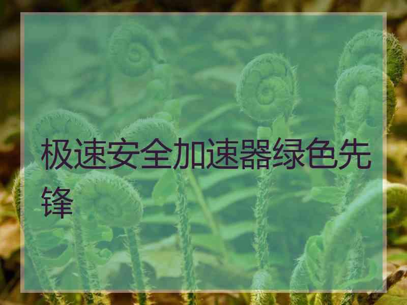 极速安全加速器绿色先锋