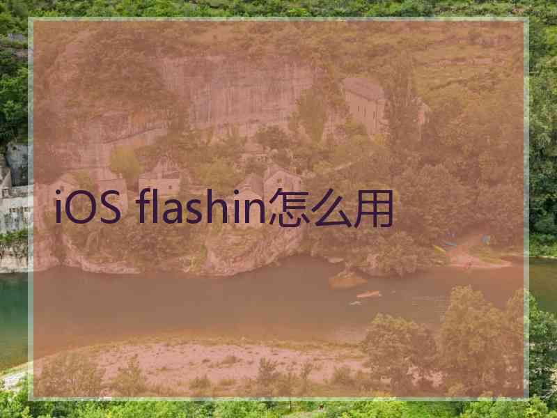 iOS flashin怎么用
