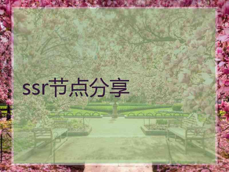 ssr节点分享