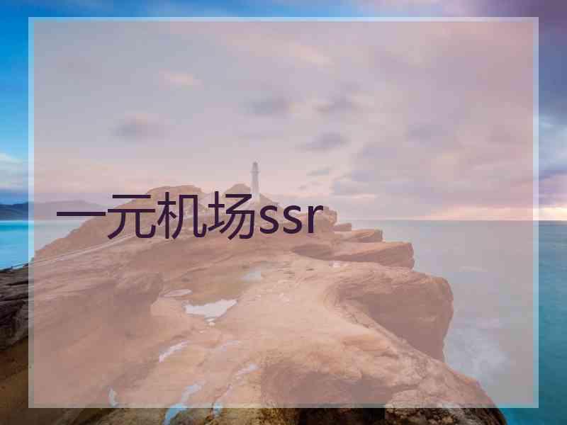 一元机场ssr