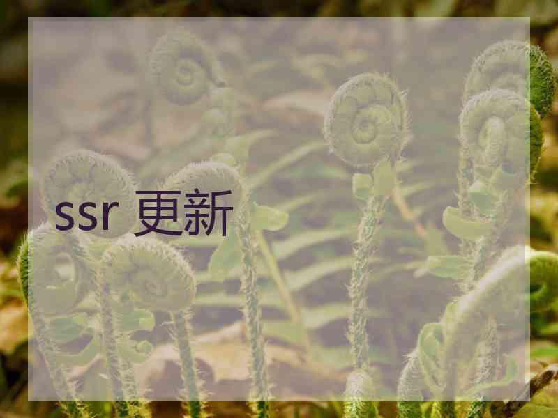 ssr 更新