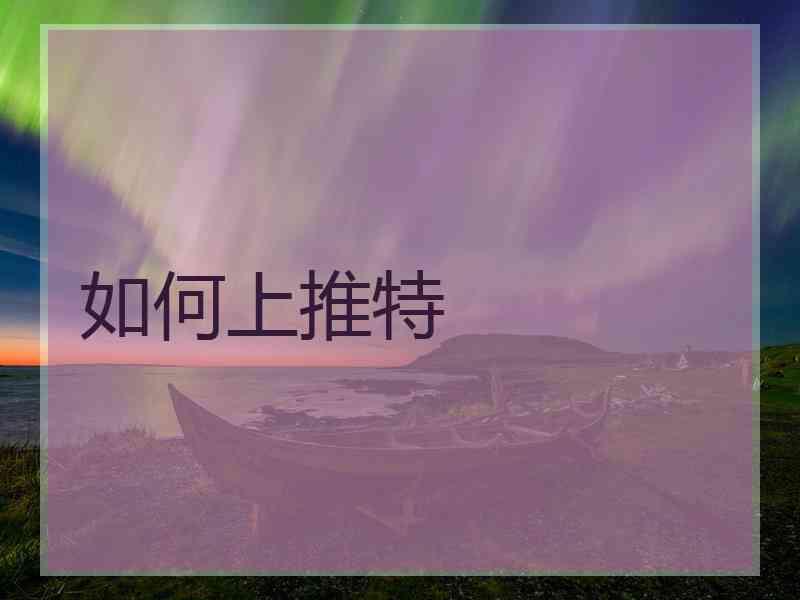 如何上推特