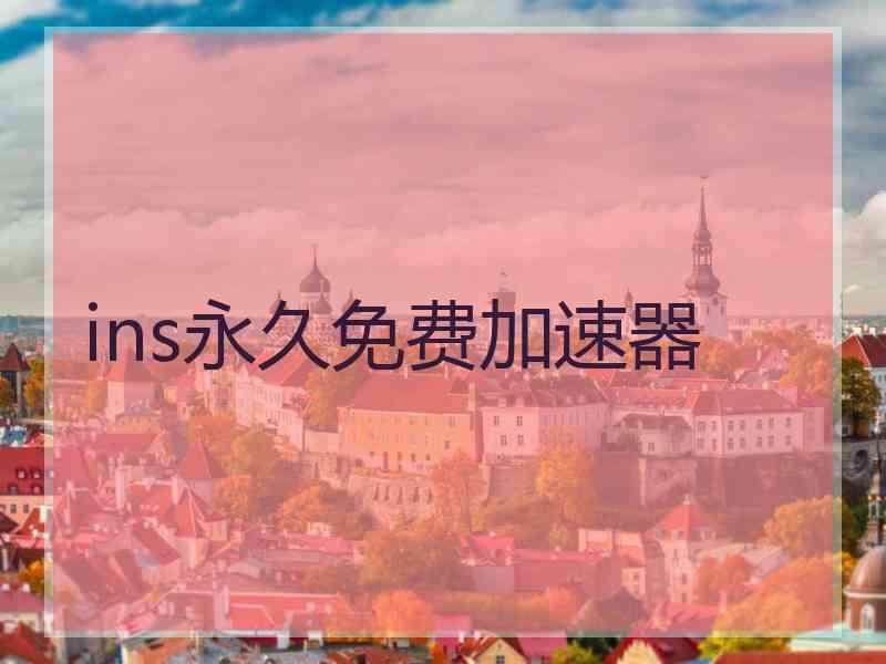 ins永久免费加速器