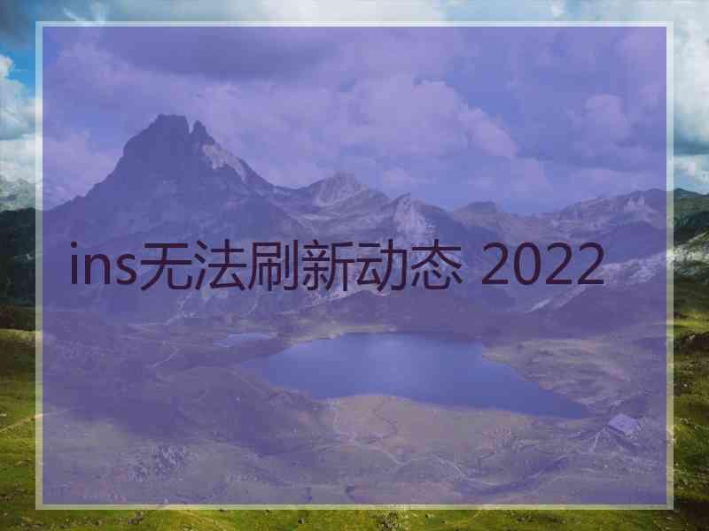 ins无法刷新动态 2022