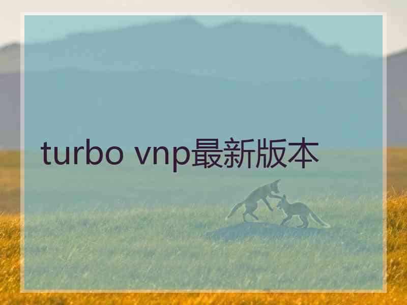 turbo vnp最新版本
