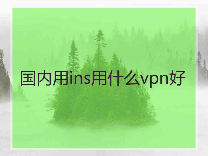 国内用ins用什么vpn好