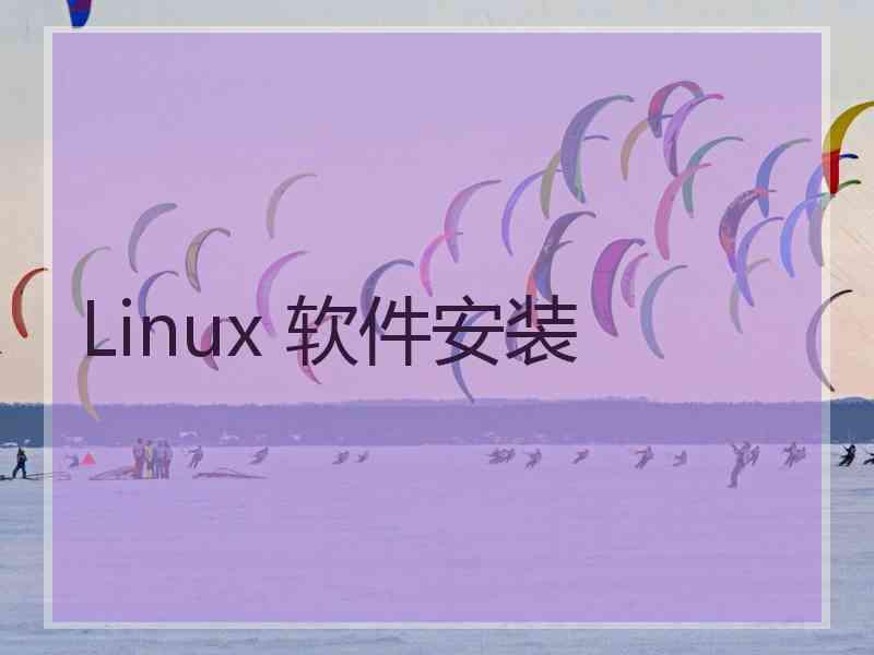Linux 软件安装