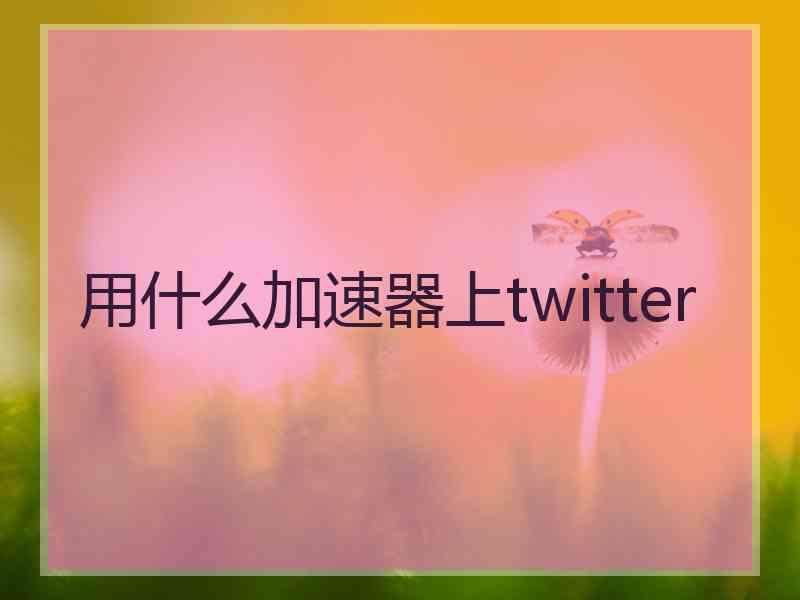 用什么加速器上twitter