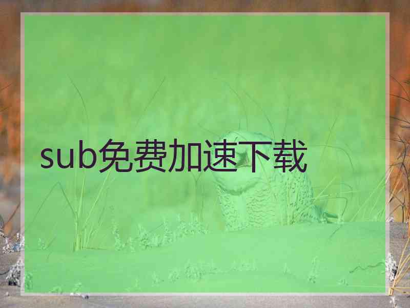 sub免费加速下载