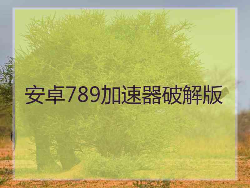 安卓789加速器破解版